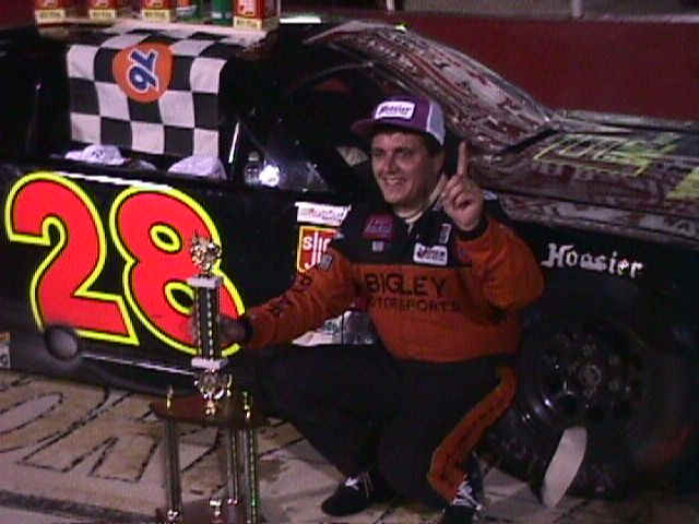 Billy Bigley in Victory Lane
